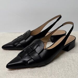 M. Gemi Woven Slingback Shoes